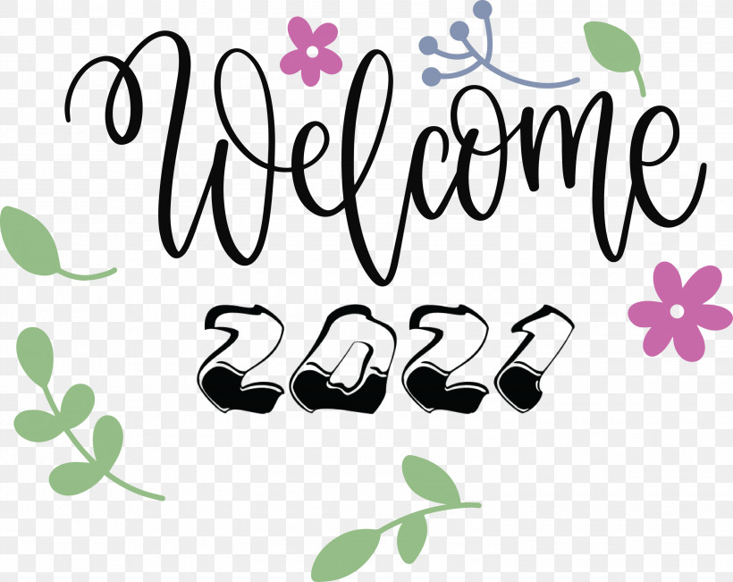 2021 Welcome Welcome 2021 New Year 2021 Happy New Year, PNG, 3000x2384px, 2021 Happy New Year, 2021 Welcome, Flower, Leaf, Line Download Free