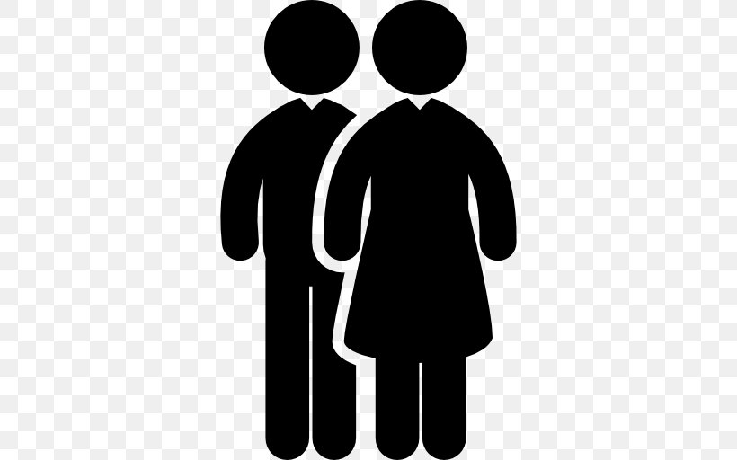 Couple, PNG, 512x512px, Icon Design, Black And White, Communication, Couple, Filename Extension Download Free