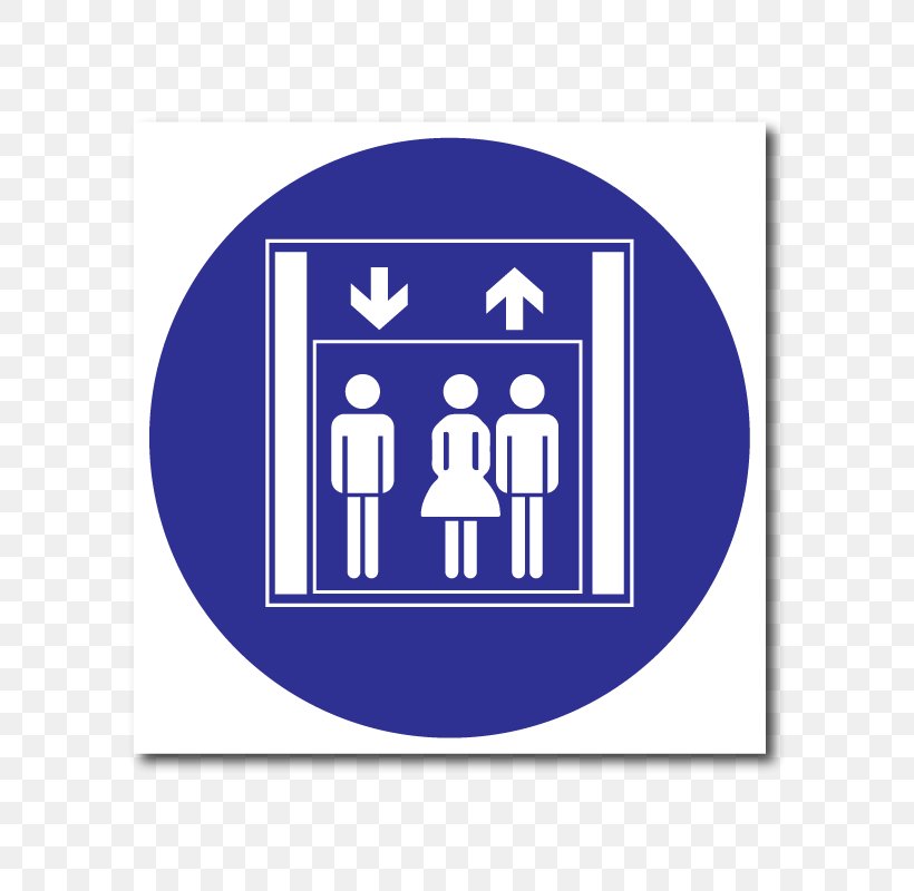 Elevator Gebotszeichen Pictogram Sign Safety, PNG, 800x800px, Elevator, Area, Blue, Brand, Building Download Free