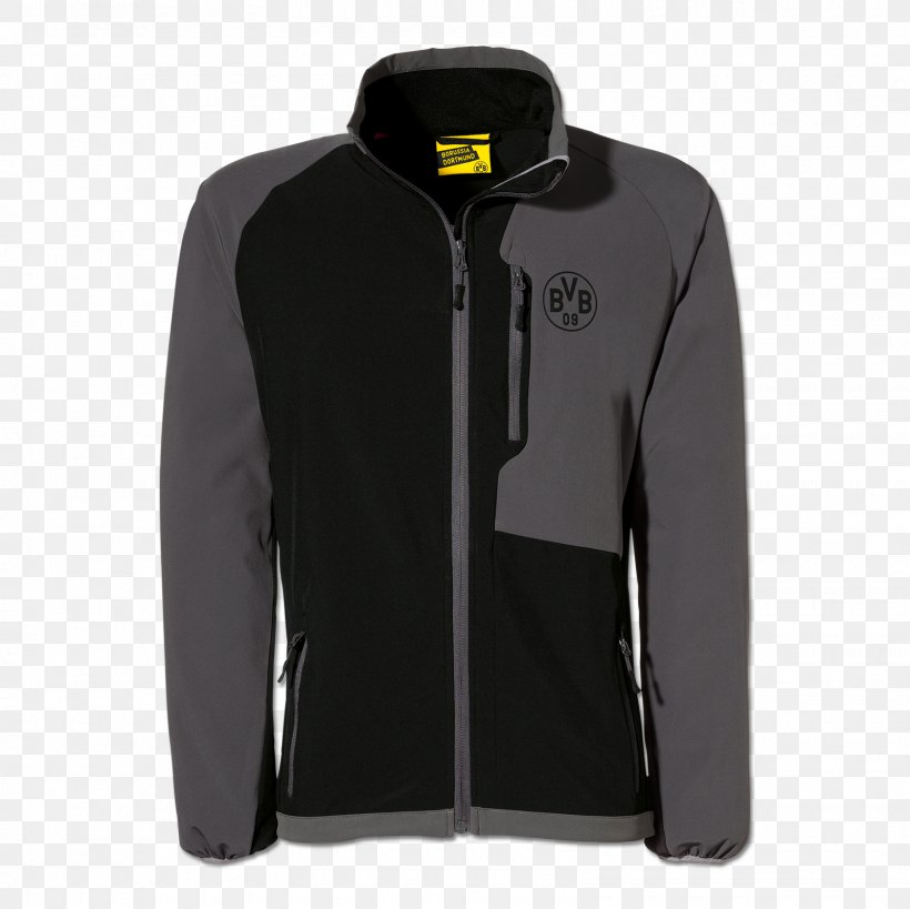 Jacket Borussia Dortmund T-shirt Softshell, PNG, 1600x1600px, Jacket, Black, Borussia Dortmund, Clothing, Dortmund Download Free