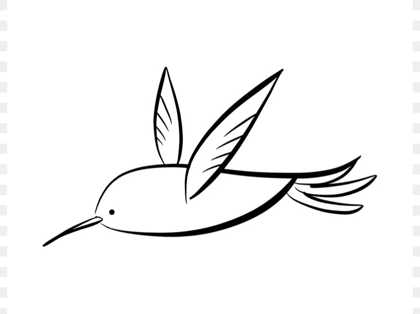 Hummingbird Coloring Book Drawing Clip Art, PNG, 792x612px, Hummingbird, Artwork, Beak, Bird, Black And White Download Free