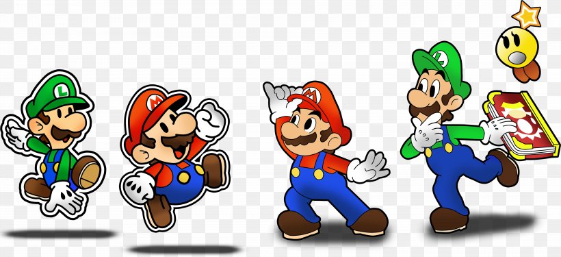 Mario & Luigi: Paper Jam Mario & Luigi: Superstar Saga Mario Bros., PNG, 3772x1726px, Mario Luigi Paper Jam, Art, Bowser, Cartoon, Fiction Download Free