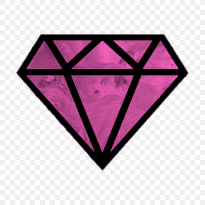 Pink Diamond Drawing Sticker, PNG, 2896x2896px, Diamond, Area, Color, Drawing, Gemstone Download Free