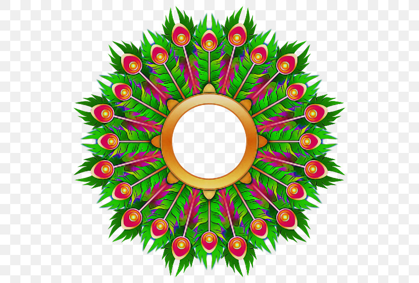 Christmas Decoration, PNG, 555x555px, Christmas Decoration, Circle, Holly, Interior Design, Plant Download Free