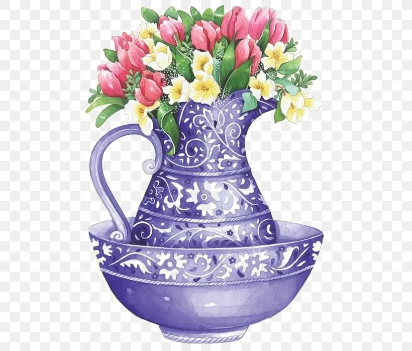 Floral Design Decoupage Vase Paper Flower, PNG, 500x698px, Floral Design, Art, Ceramic, Cup, Cut Flowers Download Free