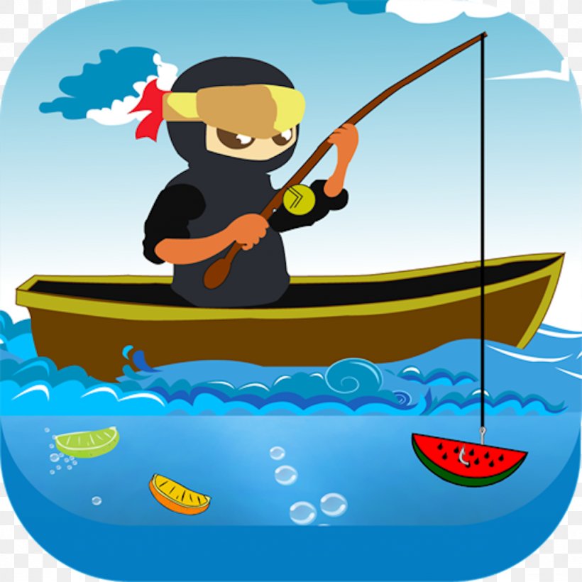 Ninja Fishing Video Games Boat, PNG, 1024x1024px, Ninja Fishing, Boat, Boating, Fishing, Fishing Rods Download Free