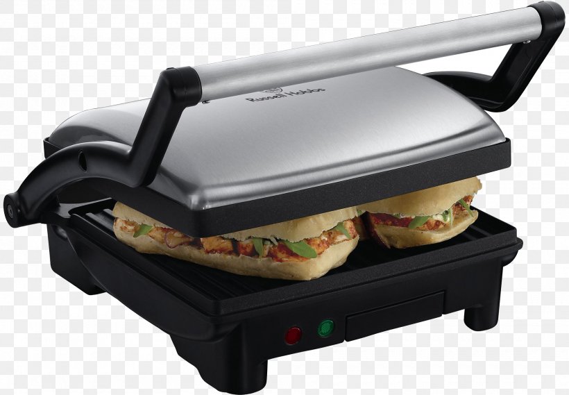 Panini Barbecue Grill Pie Iron Russell Hobbs Grilling, PNG, 2000x1388px, Panini, Barbecue Grill, Contact Grill, Cooking, Cookware Accessory Download Free