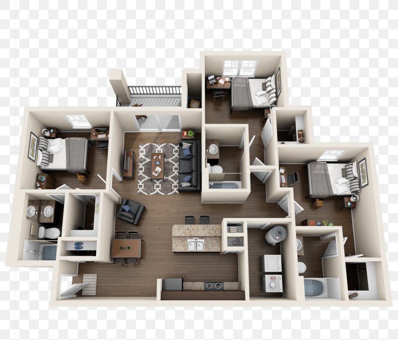 The Hudson Bedroom House Floor Plan, PNG, 4096x3510px, Hudson, Apartment, Bathroom, Bed, Bedroom Download Free