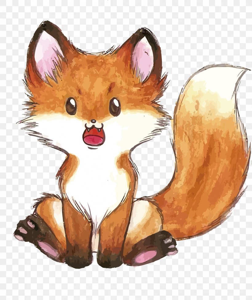 Drawing Fox Watercolor Painting Art Image, PNG, 1262x1500px, Drawing, Abziehtattoo, Animal Figure, Animation, Art Download Free