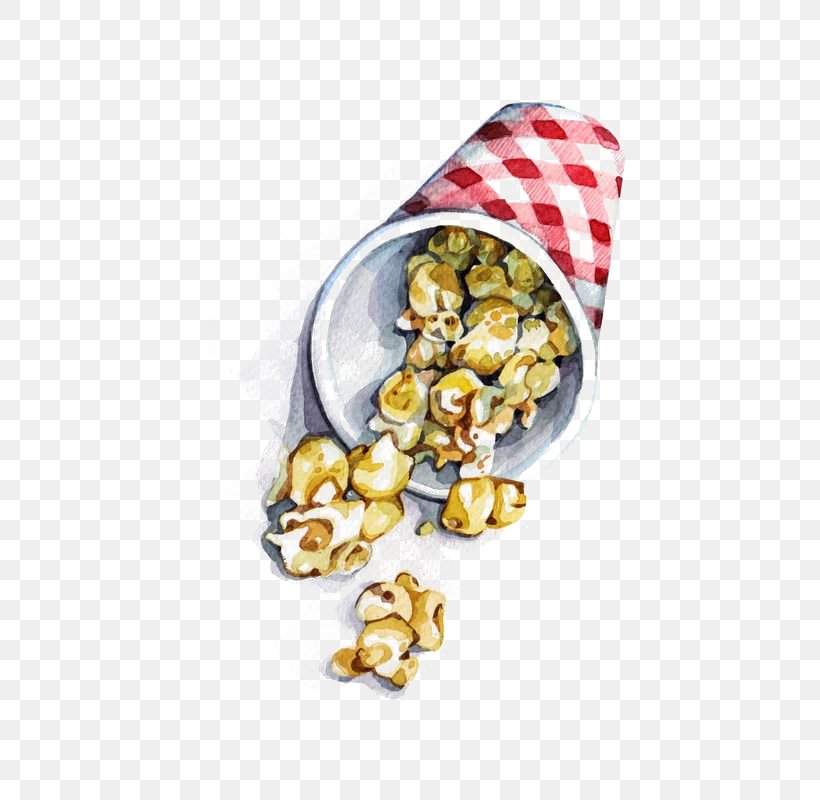 Popcorn Food Watercolor Painting Drawing Illustration, PNG, 564x800px, Popcorn, Art, Artist, Cookie, Drawing Download Free