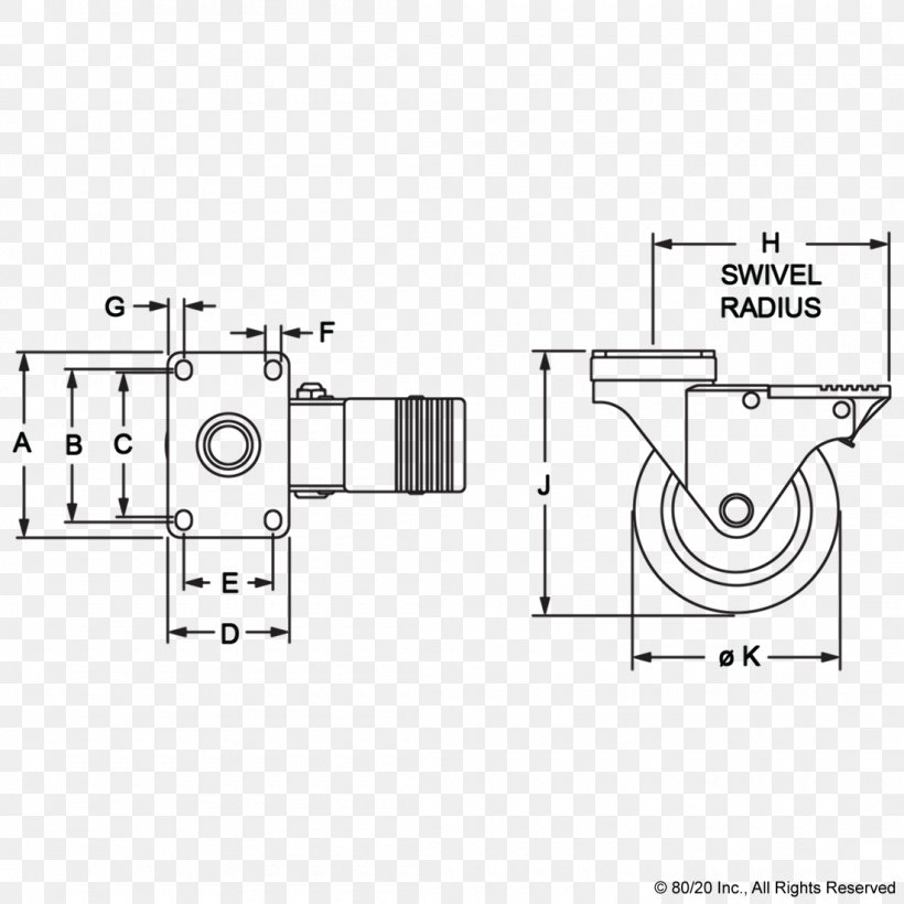 80/20 T-slot Nut Swivel Technical Drawing, PNG, 1100x1100px, 8020, Area, Artwork, Black And White, Cartoon Download Free