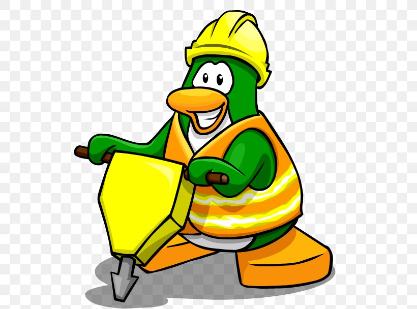 Club Penguin Architectural Engineering Construction Worker Color, PNG, 528x608px, Club Penguin, Architectural Engineering, Artwork, Beak, Bird Download Free