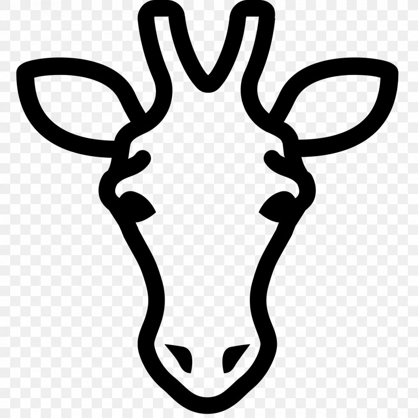 Giraffe African Elephant Icon Design, PNG, 1600x1600px, Giraffe, African Elephant, Antler, Black And White, Deer Download Free