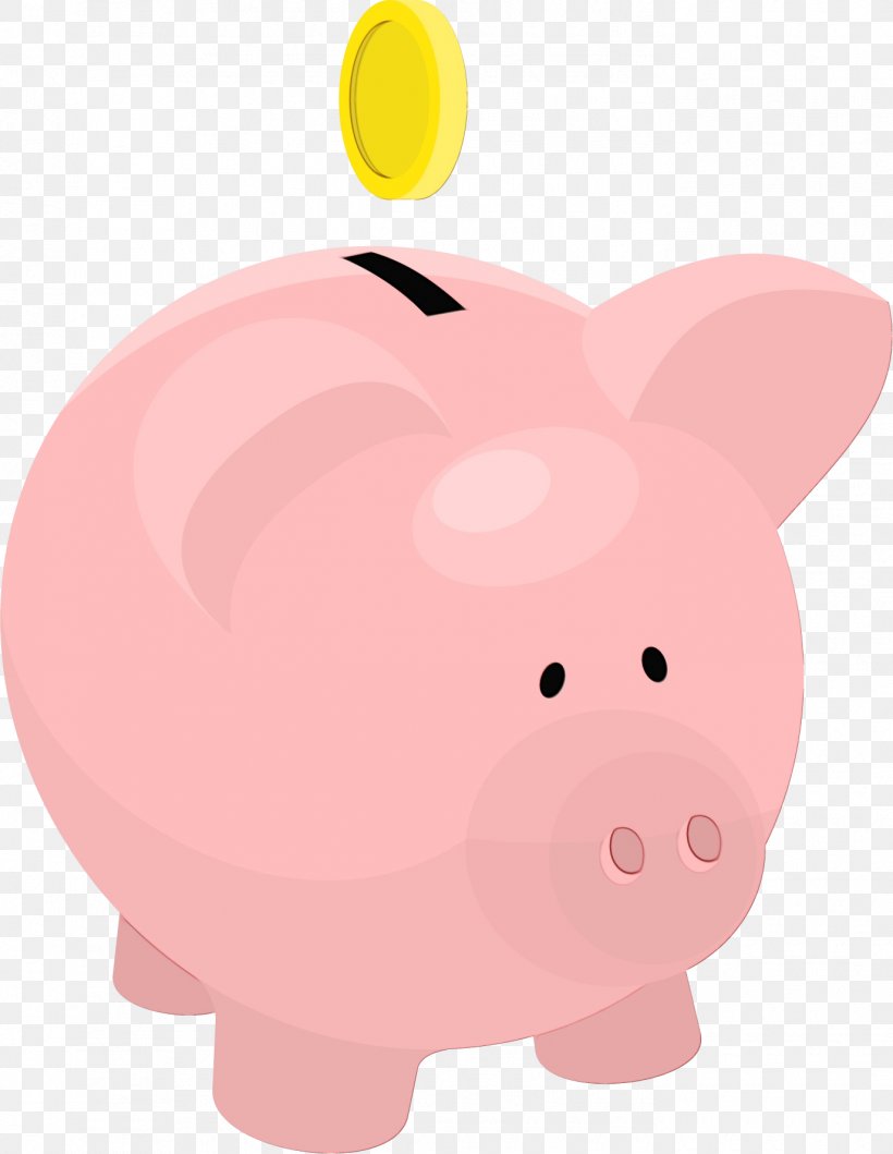 Piggy Bank, PNG, 1375x1776px, Watercolor, Cartoon, Money Handling, Paint, Piggy Bank Download Free