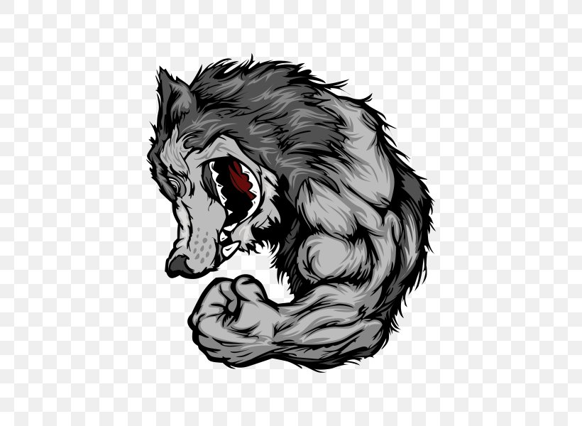 Gray Wolf Cartoon Arm, PNG, 600x600px, Gray Wolf, Arm, Big Cats, Black And White, Carnivoran Download Free