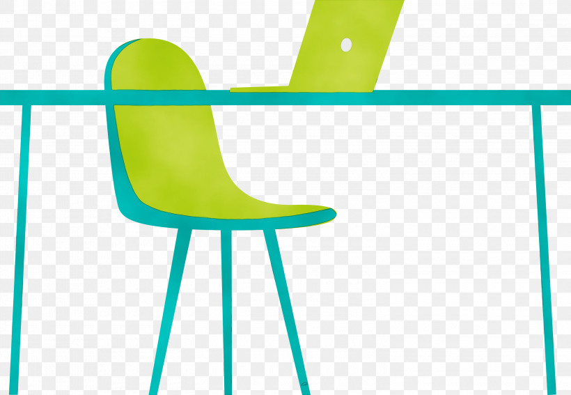 Chair Table Angle Line Green, PNG, 3000x2077px, Watercolor, Angle, Area, Chair, Green Download Free