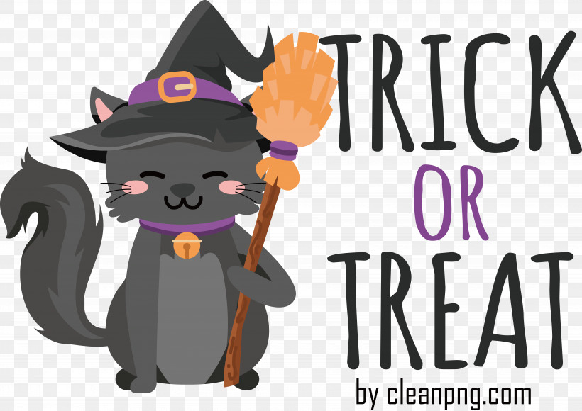 Halloween, PNG, 7127x5045px, Trick Or Treat, Black Cat, Halloween Download Free