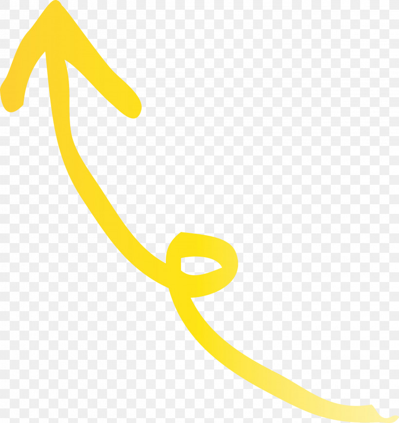 Yellow Line Font, PNG, 2826x3000px, Curved Arrow, Line, Paint, Watercolor, Wet Ink Download Free
