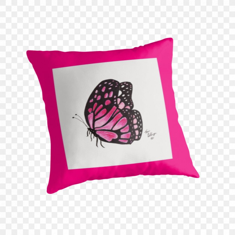 Throw Pillows Cushion Pink M Font, PNG, 875x875px, Throw Pillows, Butterfly, Cushion, Insect, Invertebrate Download Free