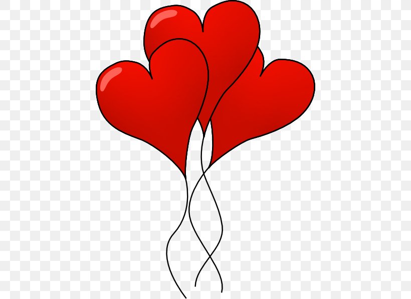 Valentines Day Heart Balloon Greeting Card Clip Art, PNG, 438x596px, Watercolor, Cartoon, Flower, Frame, Heart Download Free