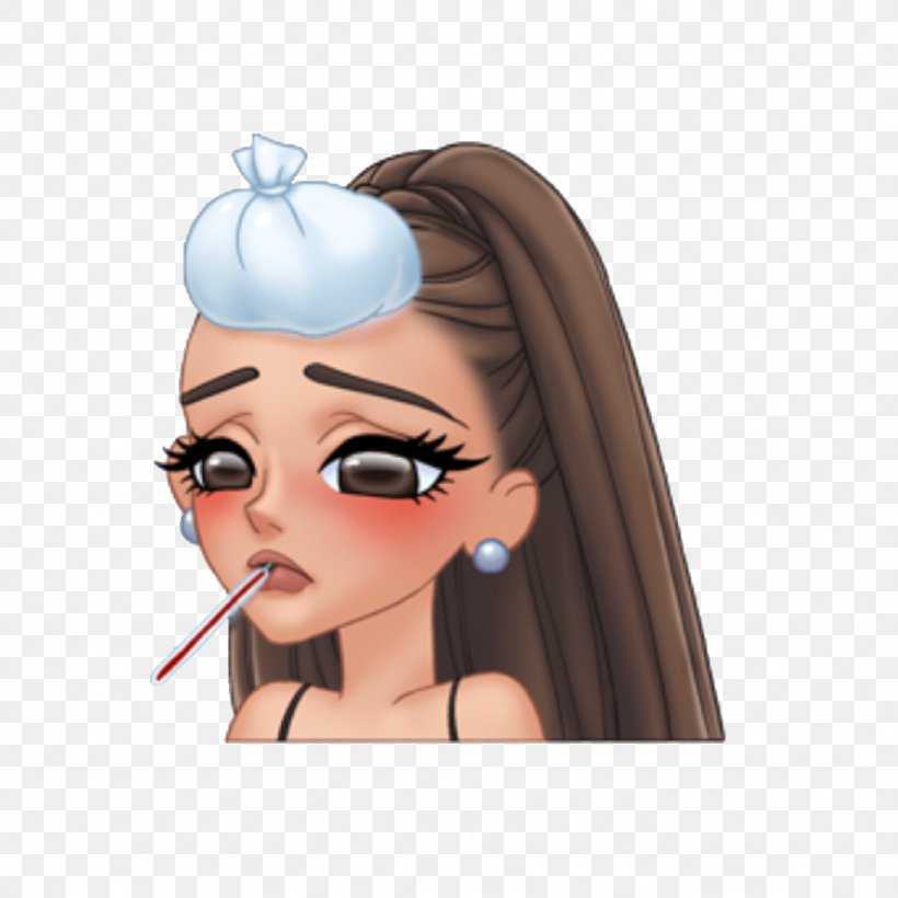 Ariana Grande Moonlight Sticker Arianators, PNG, 1024x1024px, Watercolor, Cartoon, Flower, Frame, Heart Download Free