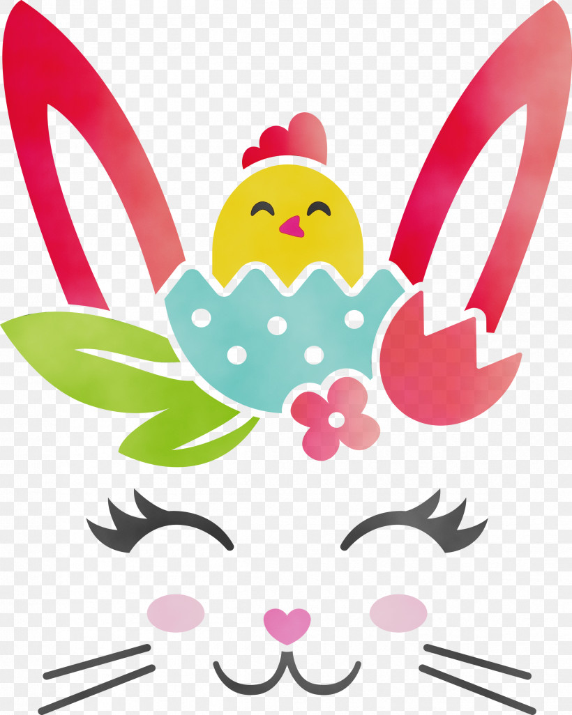 Pink Magenta, PNG, 2396x3000px, Easter Bunny, Cute Rabbit, Easter Day, Magenta, Paint Download Free