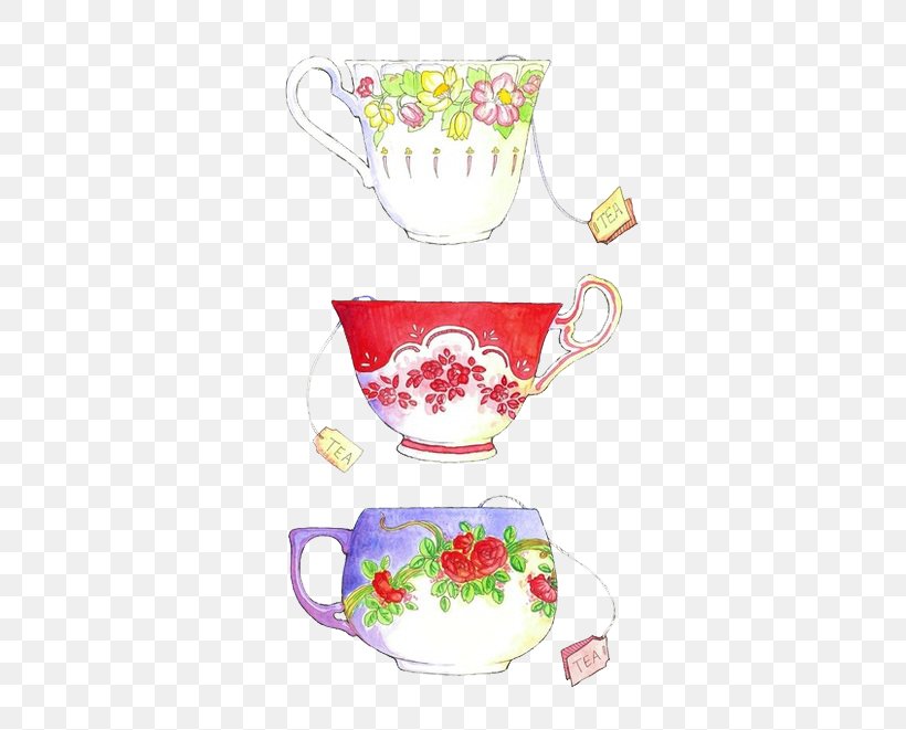 Teacup Coffee Drink Tea Party, PNG, 500x661px, Tea, Ceramic, Coffee, Coffee Cup, Cup Download Free