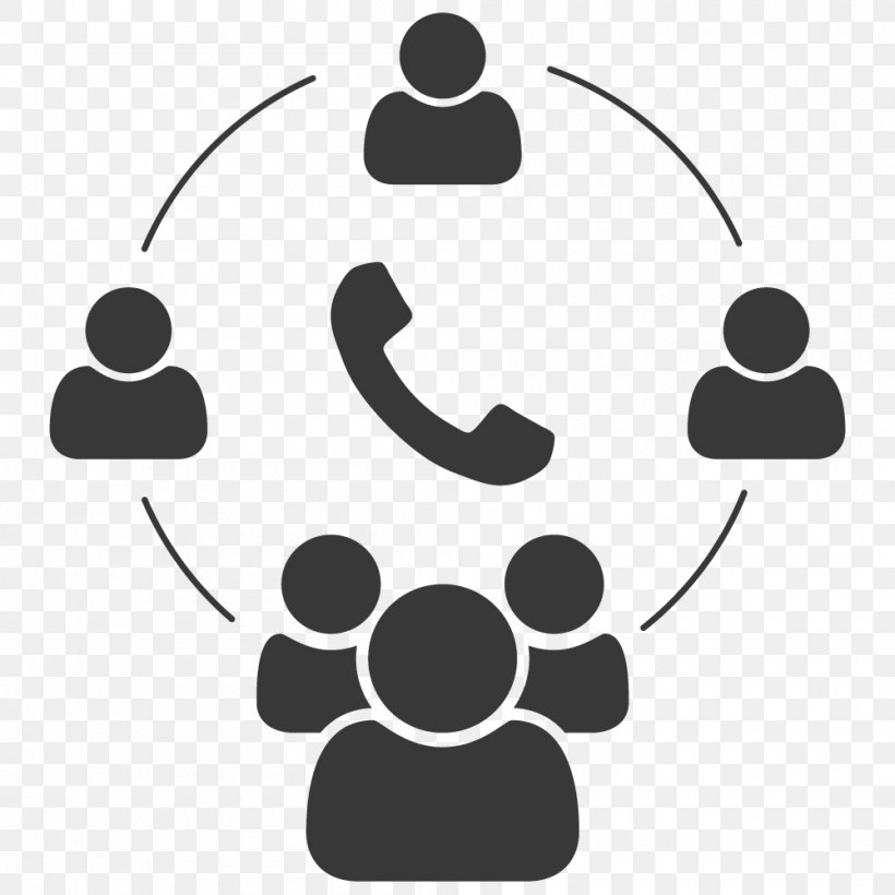 Videotelephony 3CX Phone System WebRTC Teleconference, PNG, 1000x1000px, 3cx Phone System, Videotelephony, Black, Black And White, Conference Call Download Free
