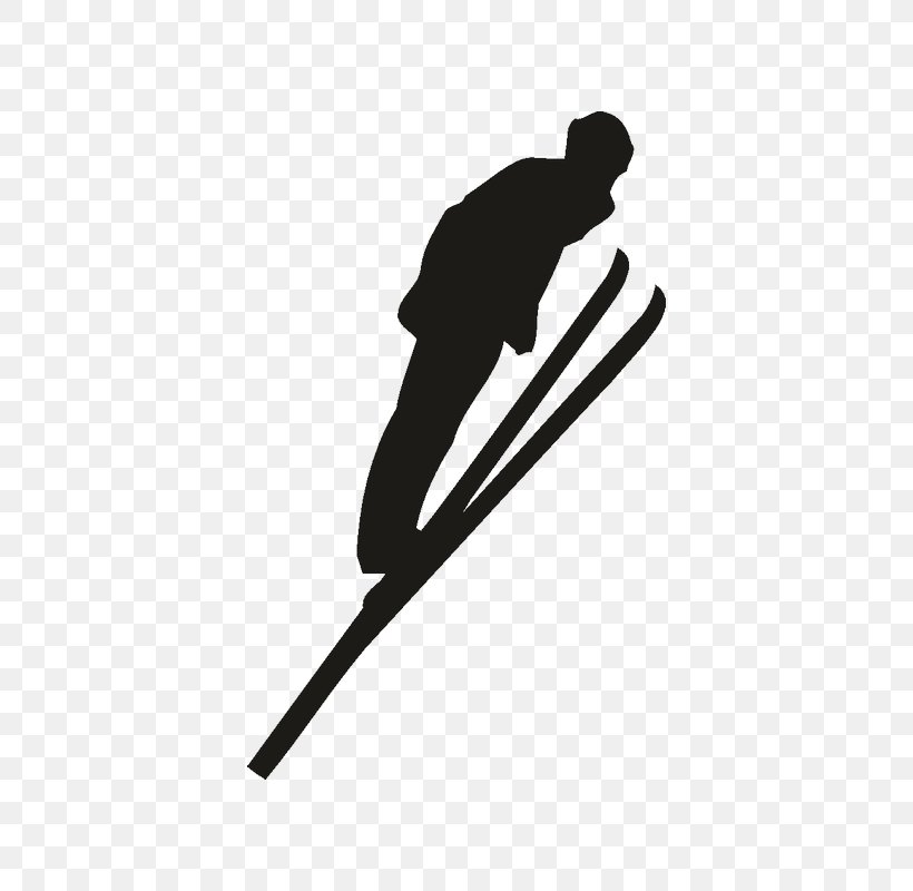Ski Poles Skiing Sticker Winter Sport Snowboarding, PNG, 800x800px, Ski Poles, Arm, Baseball Equipment, Black And White, Crosscountry Skiing Download Free