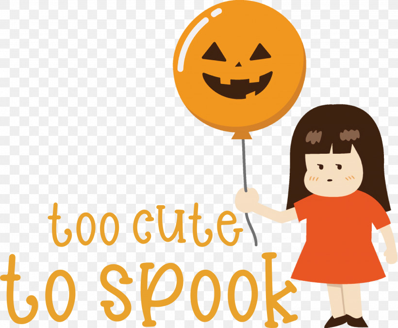 Halloween Too Cute To Spook Spook, PNG, 3000x2474px, Halloween, Behavior, Cartoon, Geometry, Happiness Download Free
