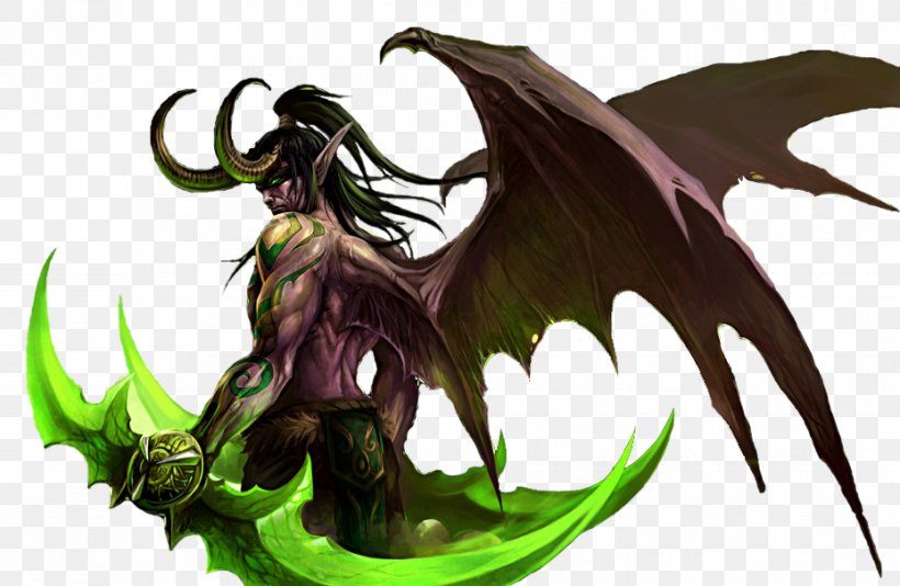 Illidan: World Of Warcraft Illidan Stormrage World Of Warcraft: Legion Heroes Of The Storm, PNG, 929x605px, Watercolor, Cartoon, Flower, Frame, Heart Download Free