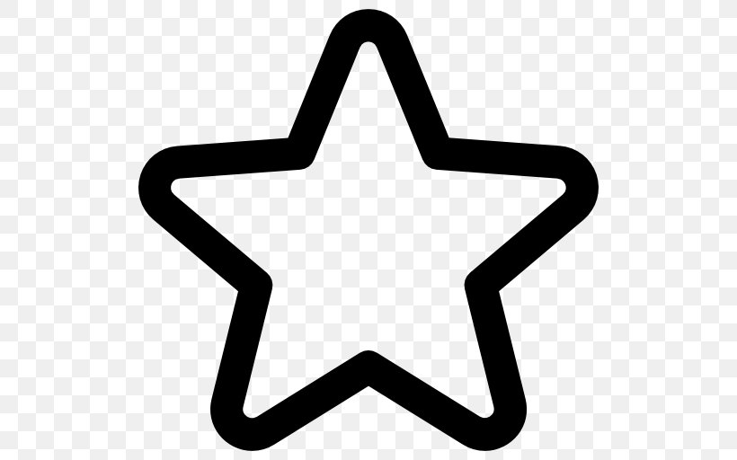 Five-pointed Star Shape, PNG, 512x512px, Star, Area, Black And White, Fivepointed Star, Gratis Download Free