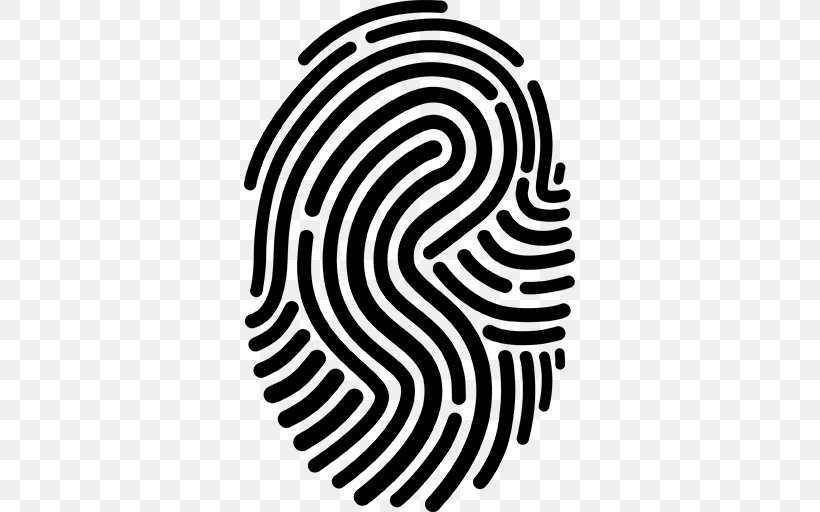 Fingerprint Biometrics Computer Security, PNG, 512x512px, Fingerprint, Biometrics, Black And White, Computer Security, Finger Download Free