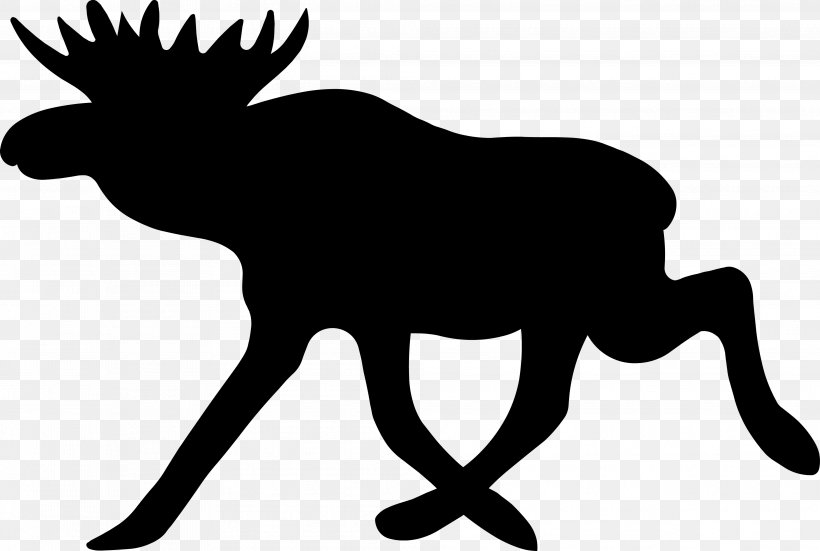 Moose Deer Traffic Sign Clip Art, PNG, 3963x2665px, Moose, Black And White, Deer, Horn, Horse Like Mammal Download Free