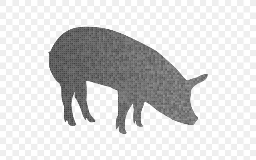 Pig Gray Wolf Hippopotamus Tiger, PNG, 512x512px, Pig, Black, Black And White, Canidae, Carnivoran Download Free