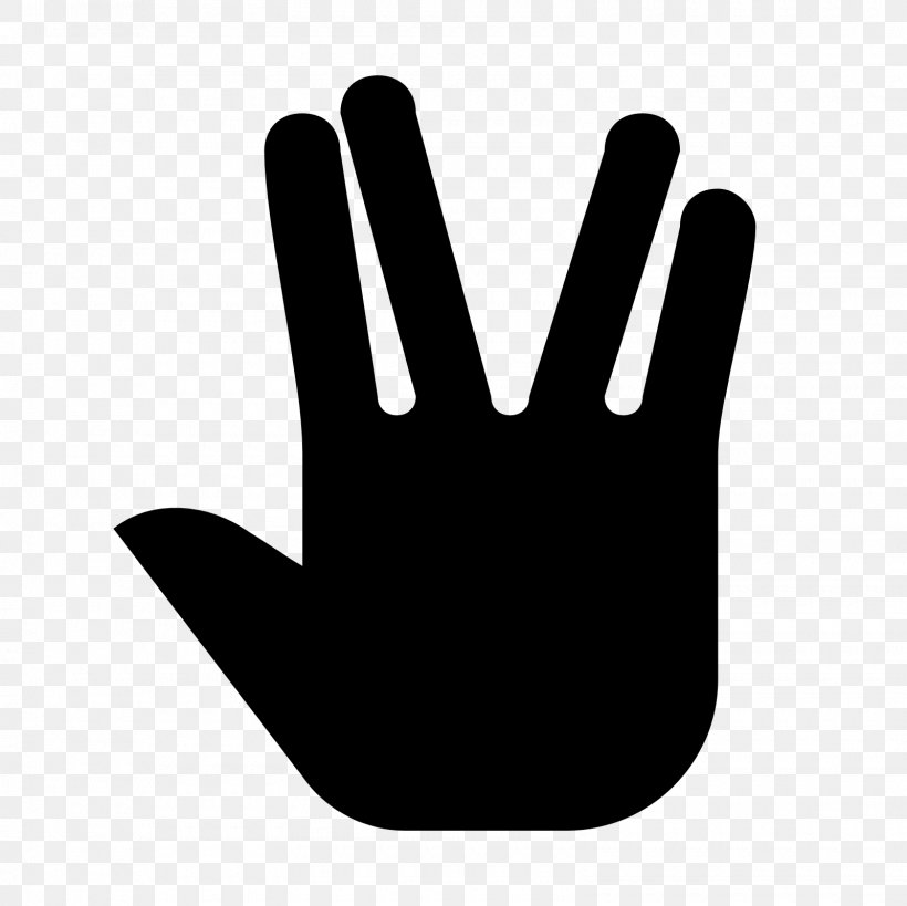 Spock Star Trek Gesture Clip Art, PNG, 1600x1600px, Spock, Black And White, Finger, Gesture, Hand Download Free