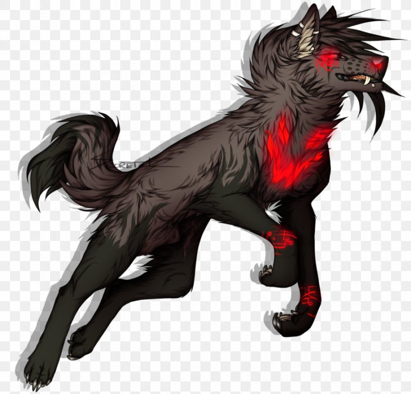 largewolf628 anime anthro werewolf girl with giant red claws