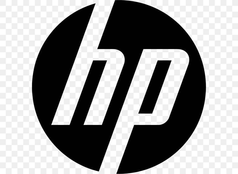 Hewlett-Packard Logo Printer, PNG, 600x600px, Hewlettpackard, Area, Black And White, Brand, Computer Download Free