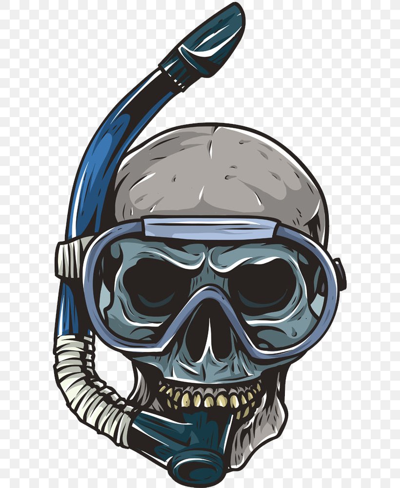 Skull Underwater Diving Skeleton, PNG, 603x1000px, Skull, Audio, Audio Equipment, Automotive Design, Bicycle Clothing Download Free