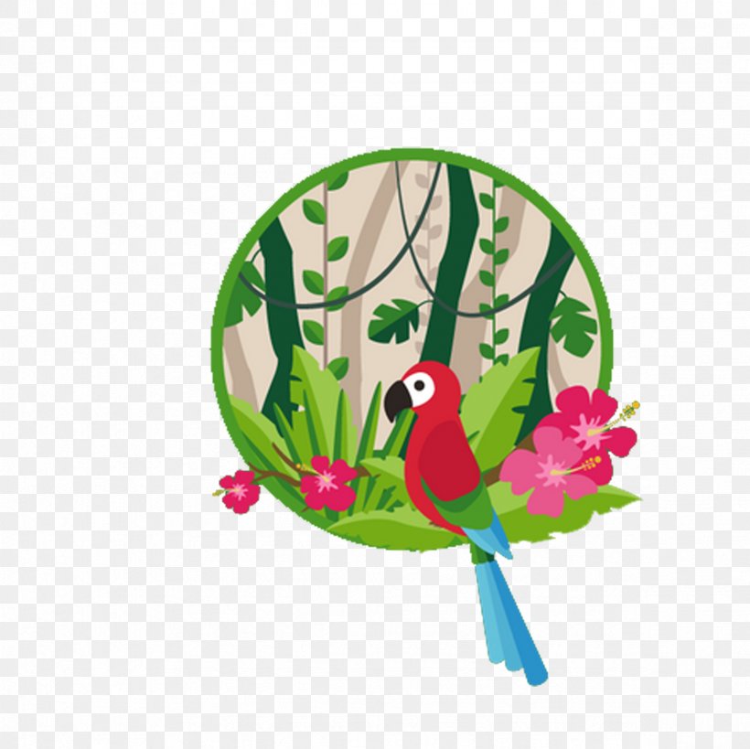 Bird Parrot Illustration, PNG, 2362x2362px, Bird, Art, Beak, Branch, Dribbble Download Free