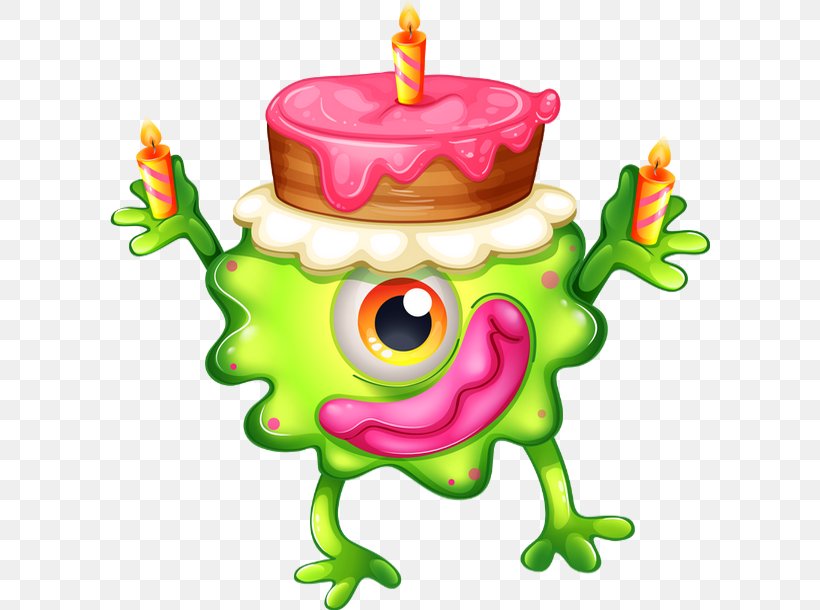 Birthday Cake Clip Art, PNG, 600x610px, Birthday, Amphibian, Birthday Cake, Candle, Fictional Character Download Free