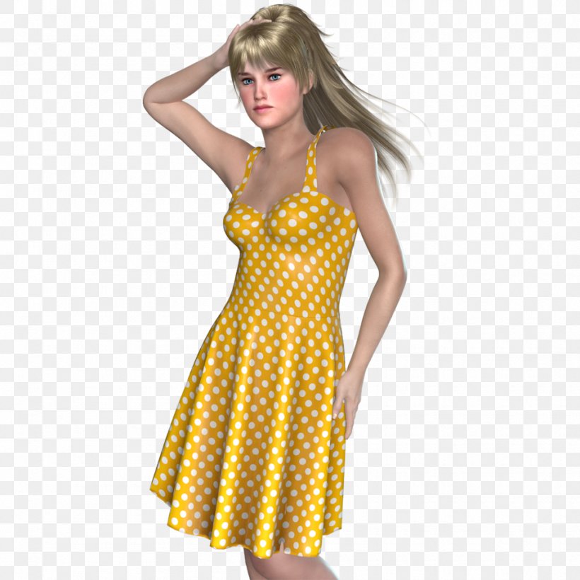 Polka Dot Shoulder Cocktail Dress, PNG, 950x950px, Watercolor, Cartoon, Flower, Frame, Heart Download Free