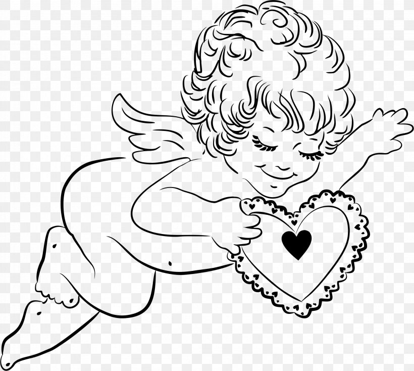 Cherub Drawing Angel Clip Art, PNG, 2312x2072px, Watercolor, Cartoon, Flower, Frame, Heart Download Free