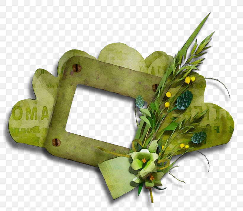 Picture Frame, PNG, 800x712px, Watercolor, Flower, Green, Paint, Picture Frame Download Free