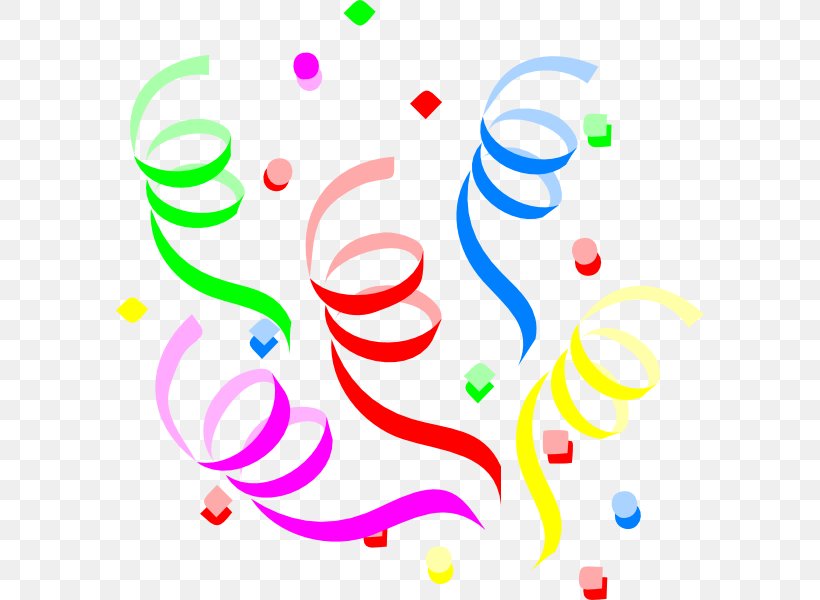 Birthday Cake Serpentine Streamer Party Clip Art, PNG, 588x600px, Birthday Cake, Area, Birthday, Carnival, Confetti Download Free