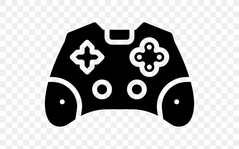 Gamepad, PNG, 512x512px, Game Controllers, Black, Black And White, Black White, Gamepad Download Free