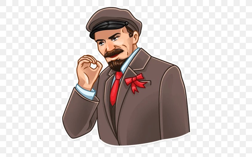 Vladimir Lenin Sticker Telegram Person Human Behavior, PNG, 512x512px, Vladimir Lenin, Behavior, Cartoon, Facial Hair, Finger Download Free