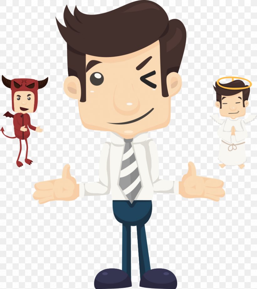 Cartoon Businessperson Royalty-free Stock Photography, PNG, 846x952px, Cartoon, Angel, Art, Businessperson, Demon Download Free