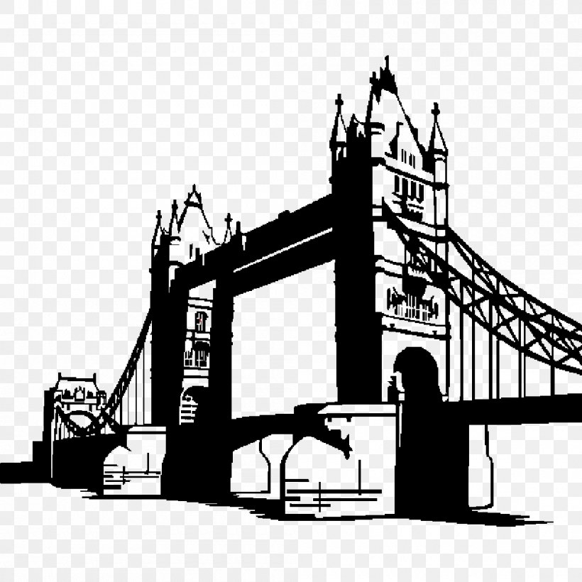Tower Bridge London Bridge Tower Of London Art, PNG, 1000x1000px, Tower Bridge, Architecture, Art, Artist, Black And White Download Free