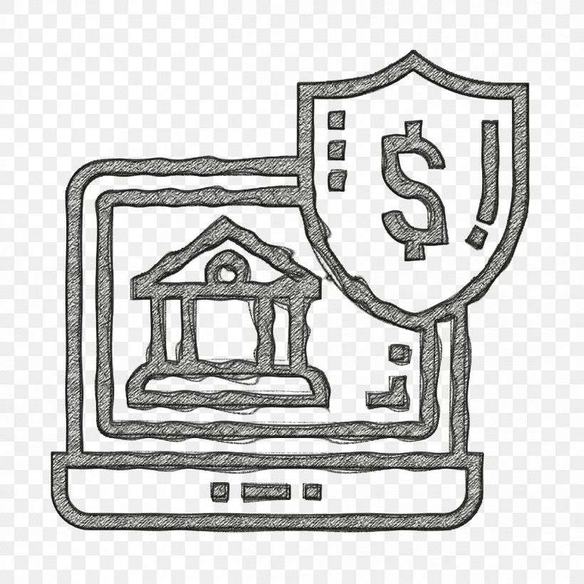 Bank Icon Digital Banking Icon Online Banking Icon, PNG, 1216x1216px, Bank Icon, Coloring Book, Digital Banking Icon, House, Line Art Download Free